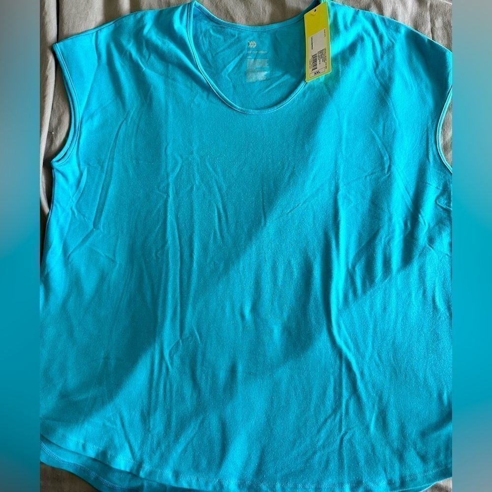 All In Motion Womens short sleeve shirt -Blue-XXL - NWT